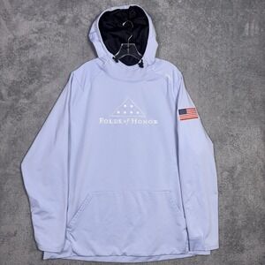 UNRL Crossover Hoodie Mens 3XL Folds of Honor Sweatshirt American Flag Tech